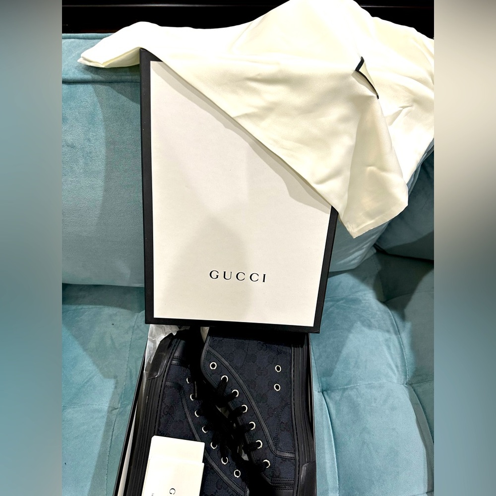 Gucci high tops in original box with dust bag and validation card